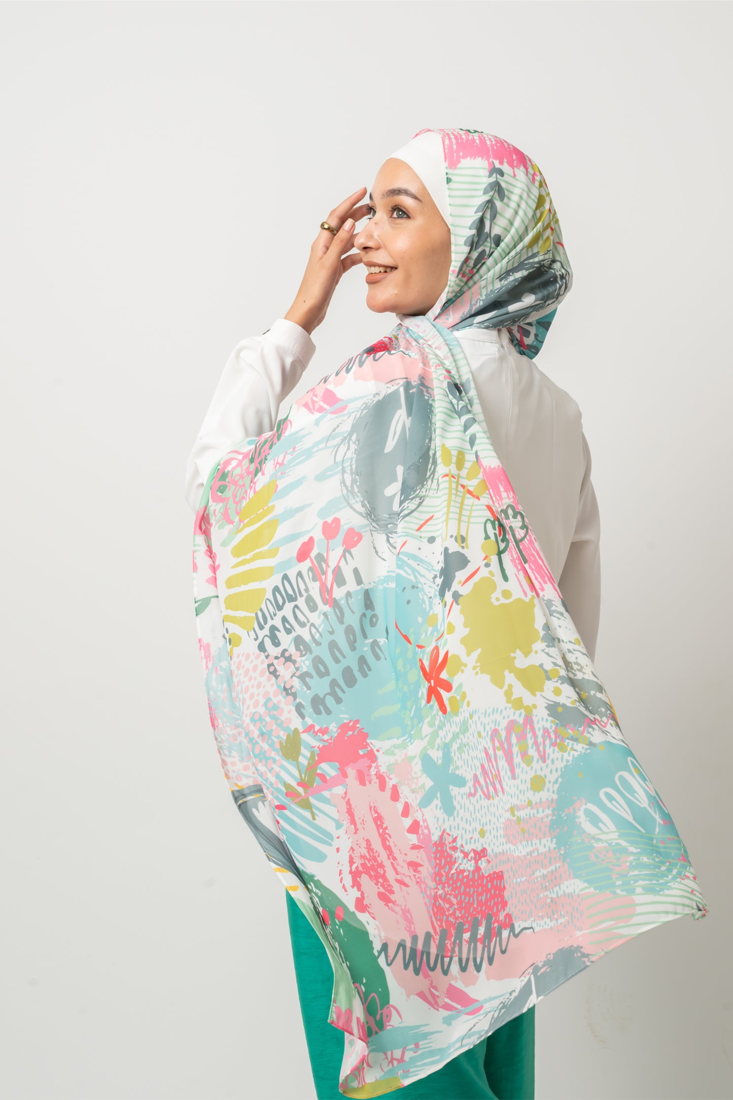 Abstract Splash Chiffon Scarf
