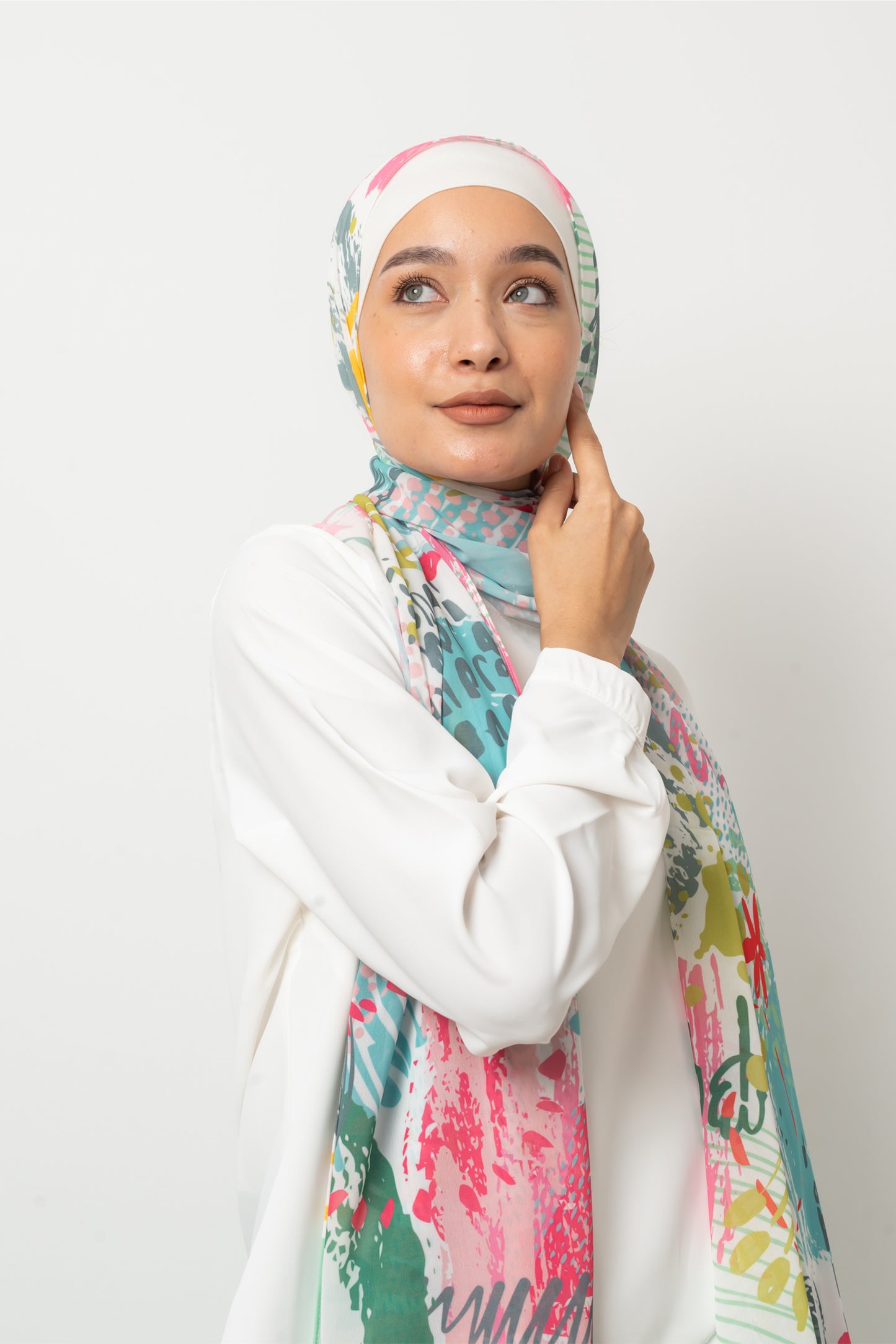 Abstract Splash Chiffon Scarf