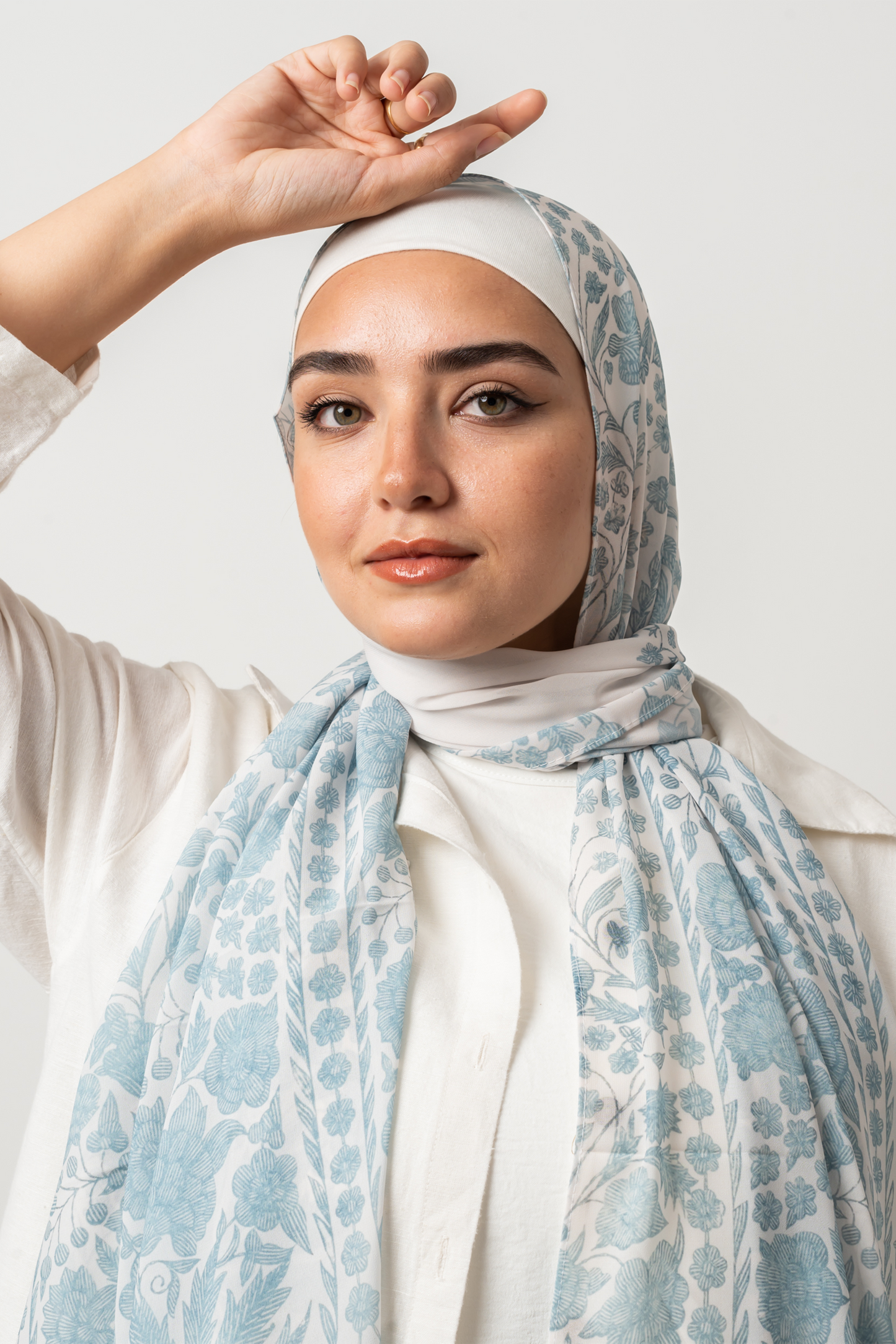 Royal Arabic Motif Chiffon Scarf