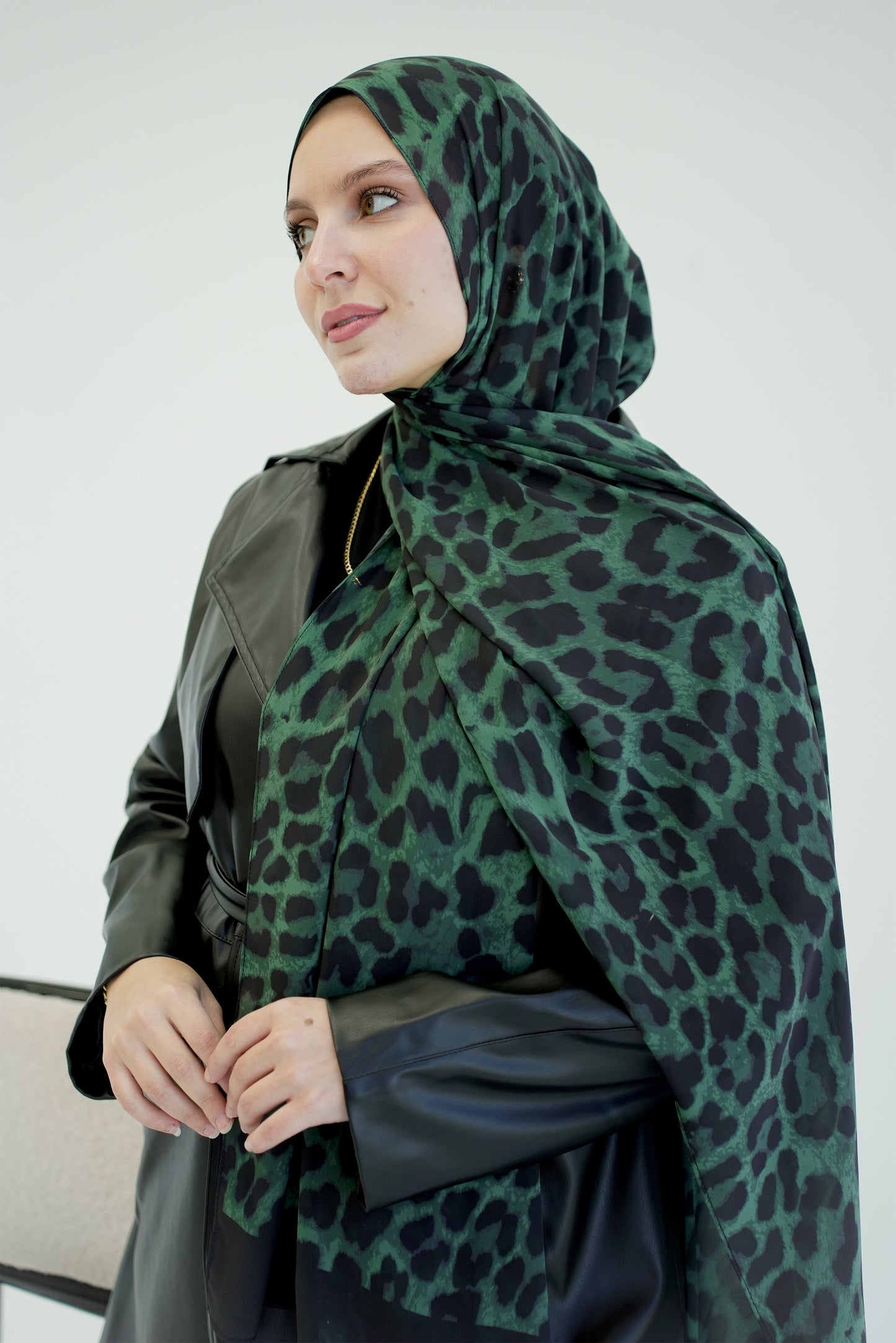 Emerald Wild Chiffon Scarf
