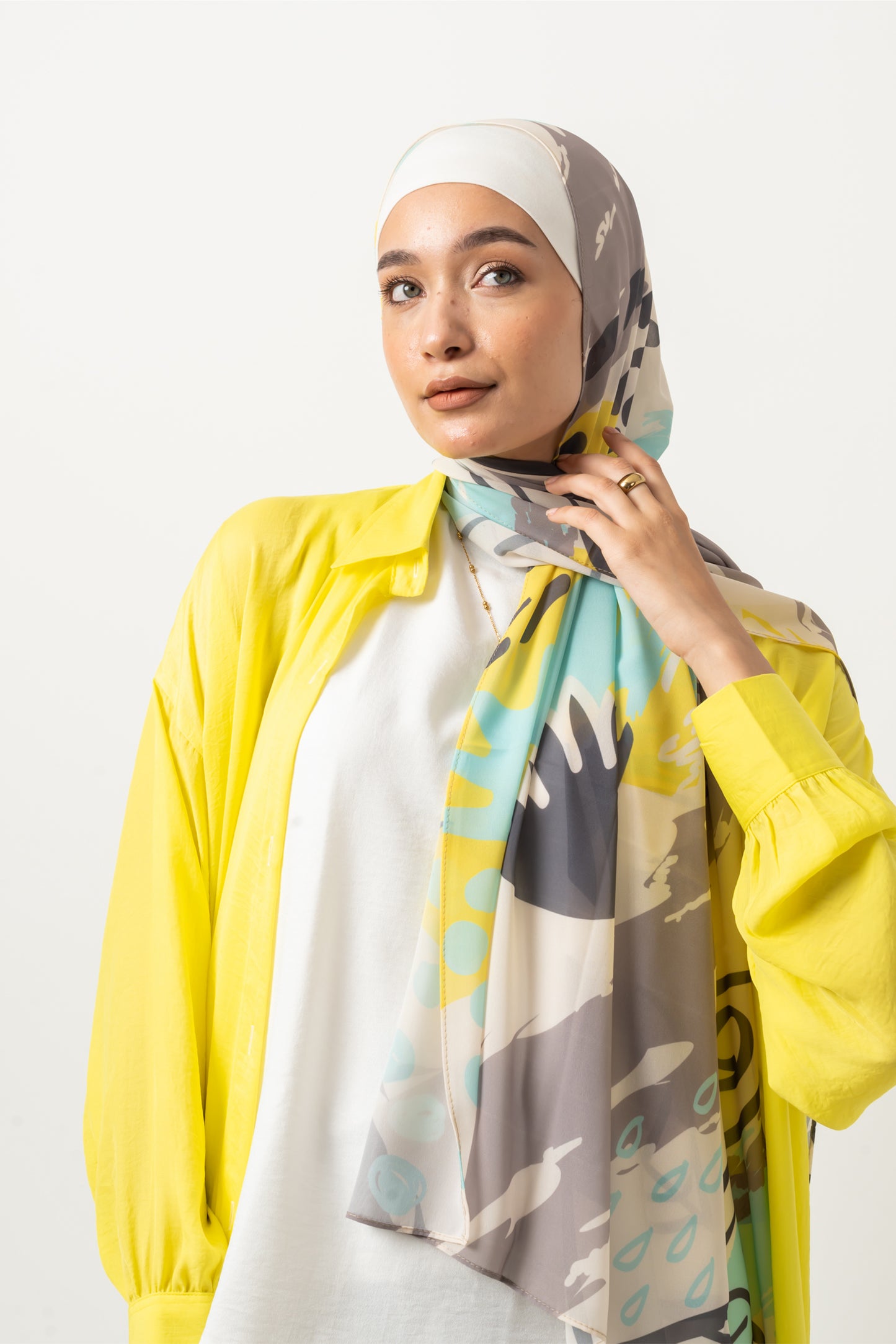 Golden Ash Chiffon Scarf