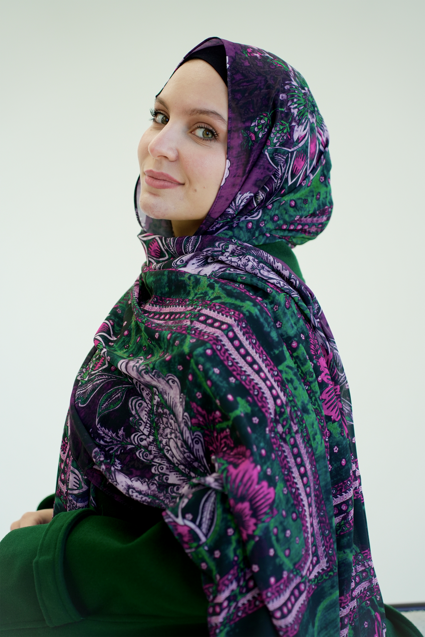 Mystic Bloom Chiffon Scarf
