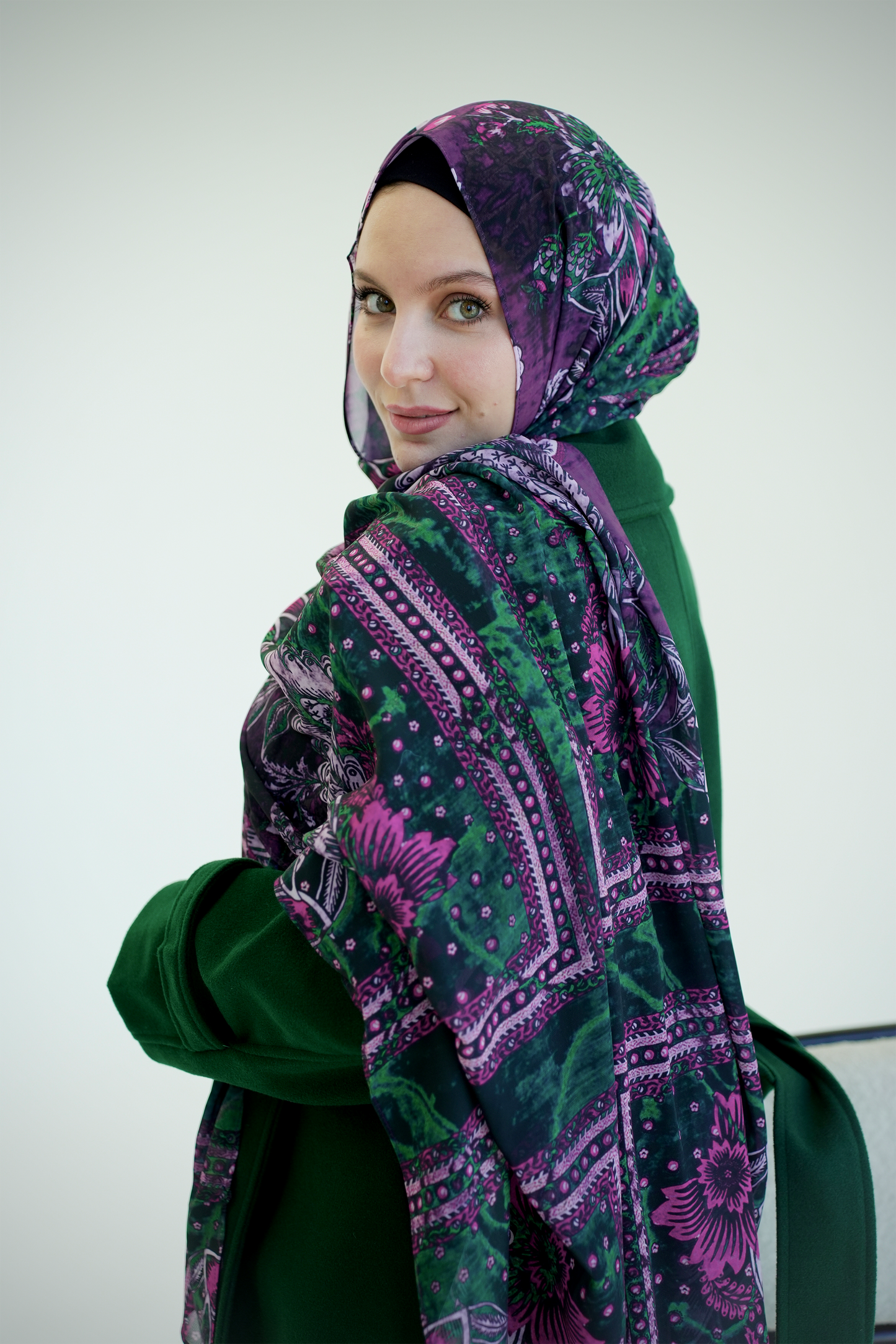 Mystic Bloom Chiffon Scarf