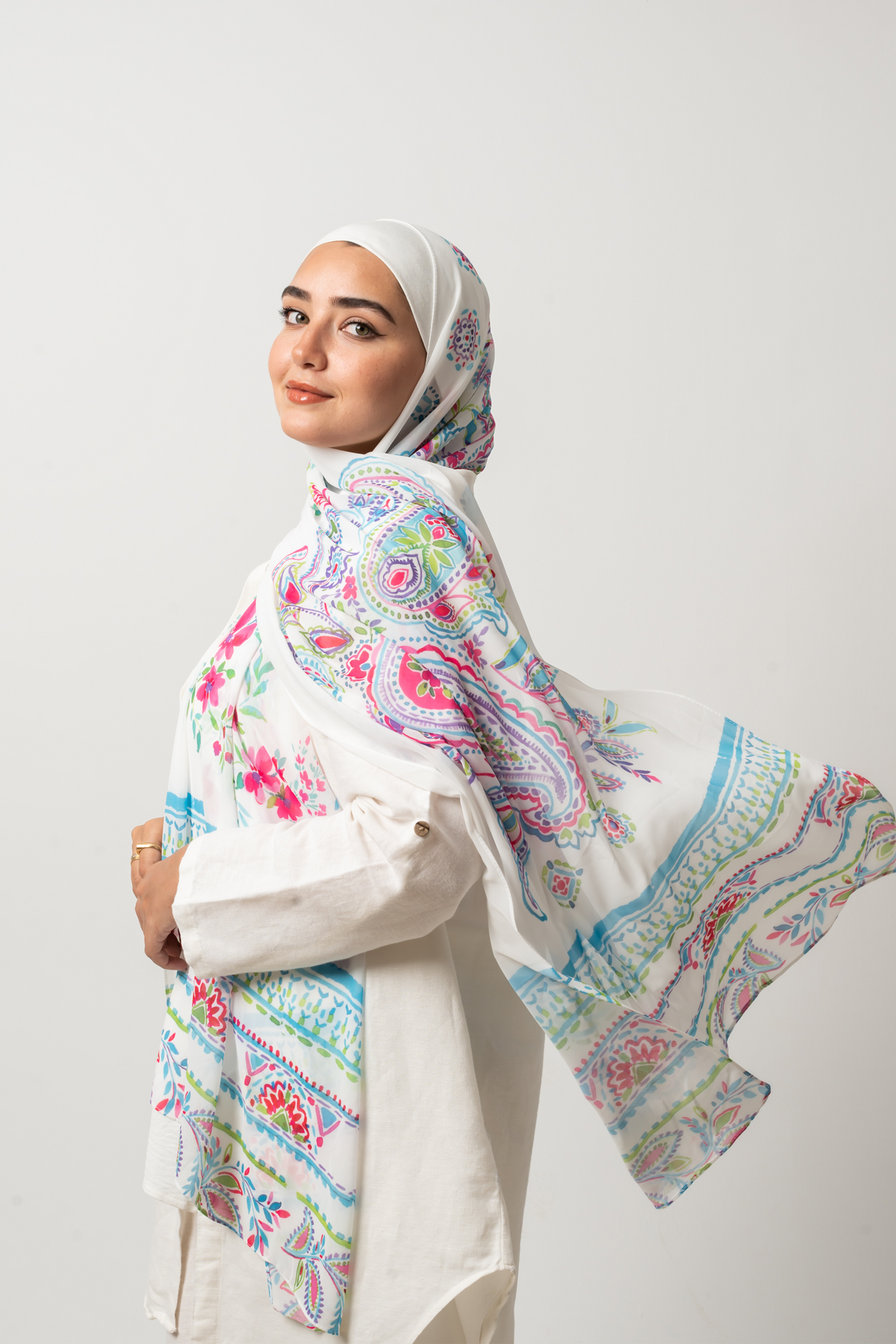 Persian Blush Chiffon Scarf