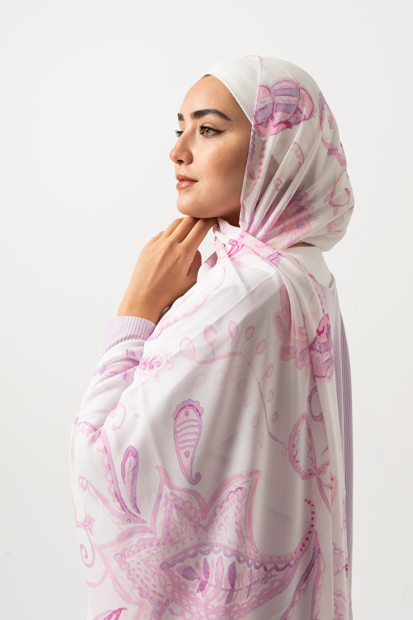 Lavender Mist Chiffon Scarf