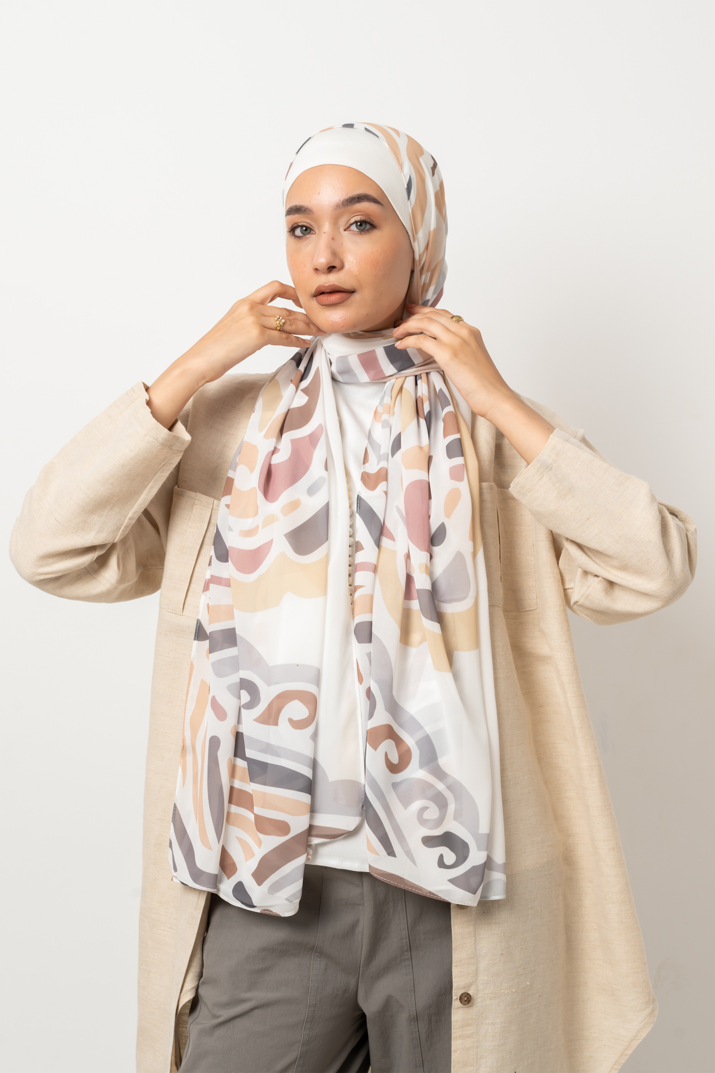 Nature’s Brushstroke Chiffon Scarf