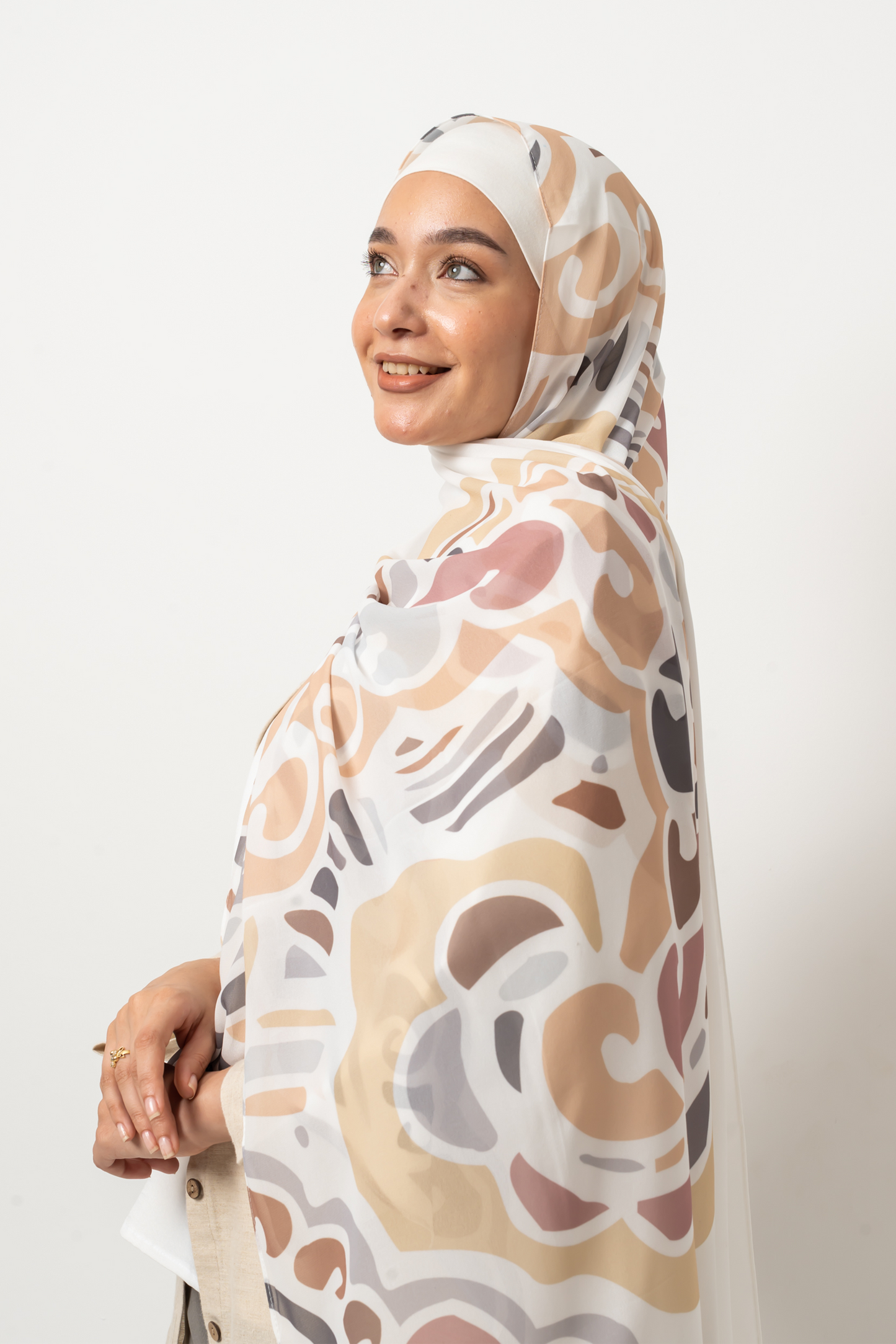 Nature’s Brushstroke Chiffon Scarf