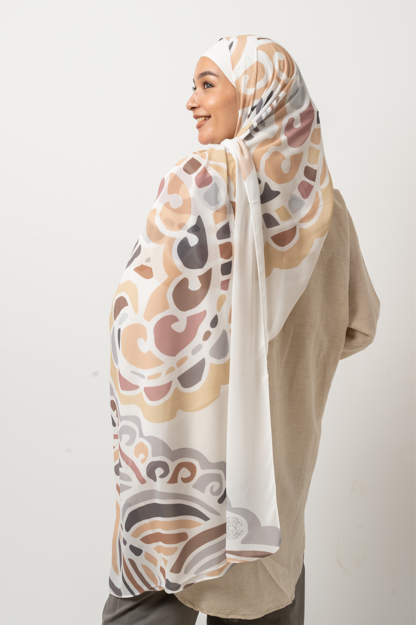 Nature’s Brushstroke Chiffon Scarf