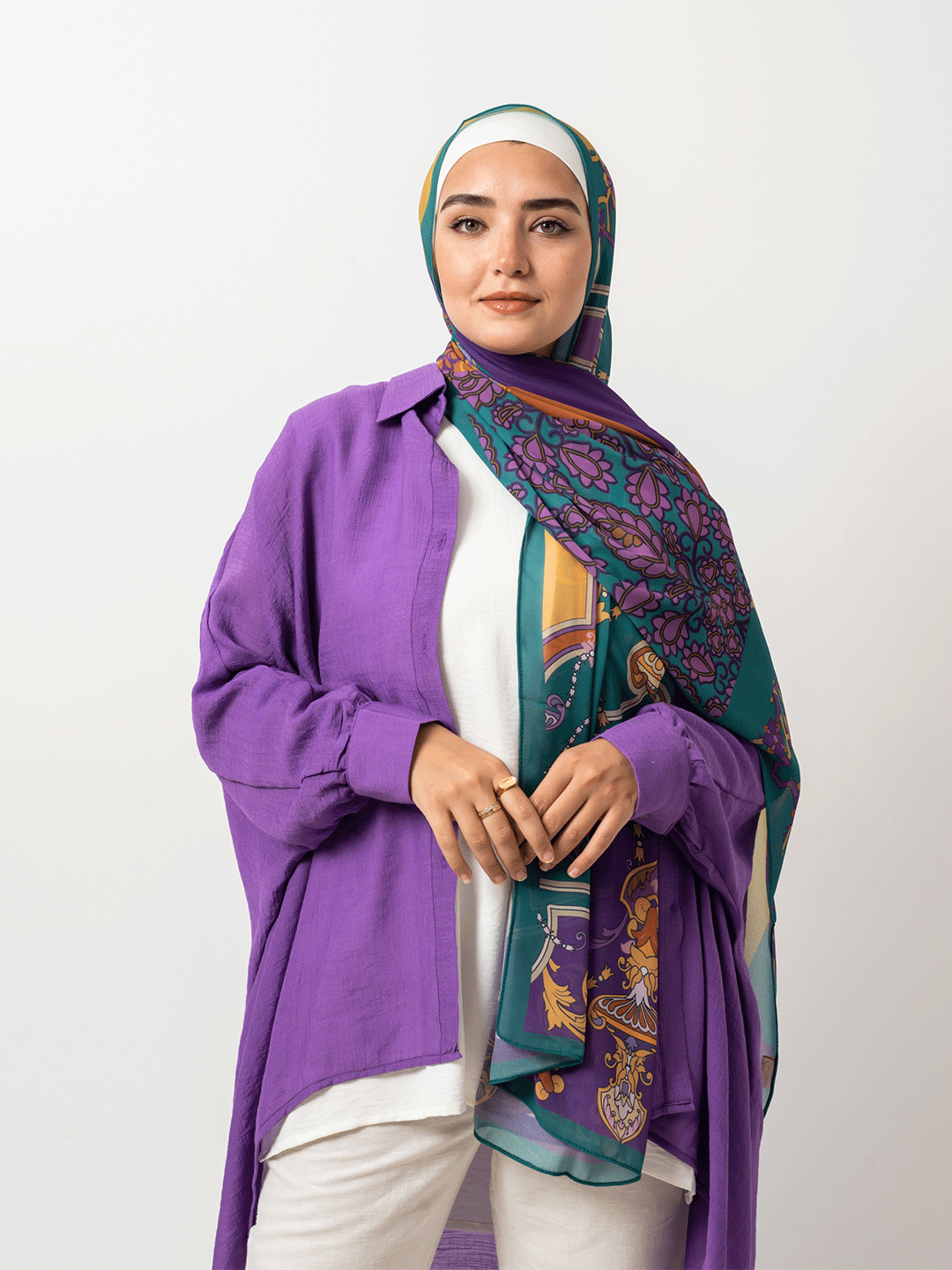 Emerald Chiffon Scarf