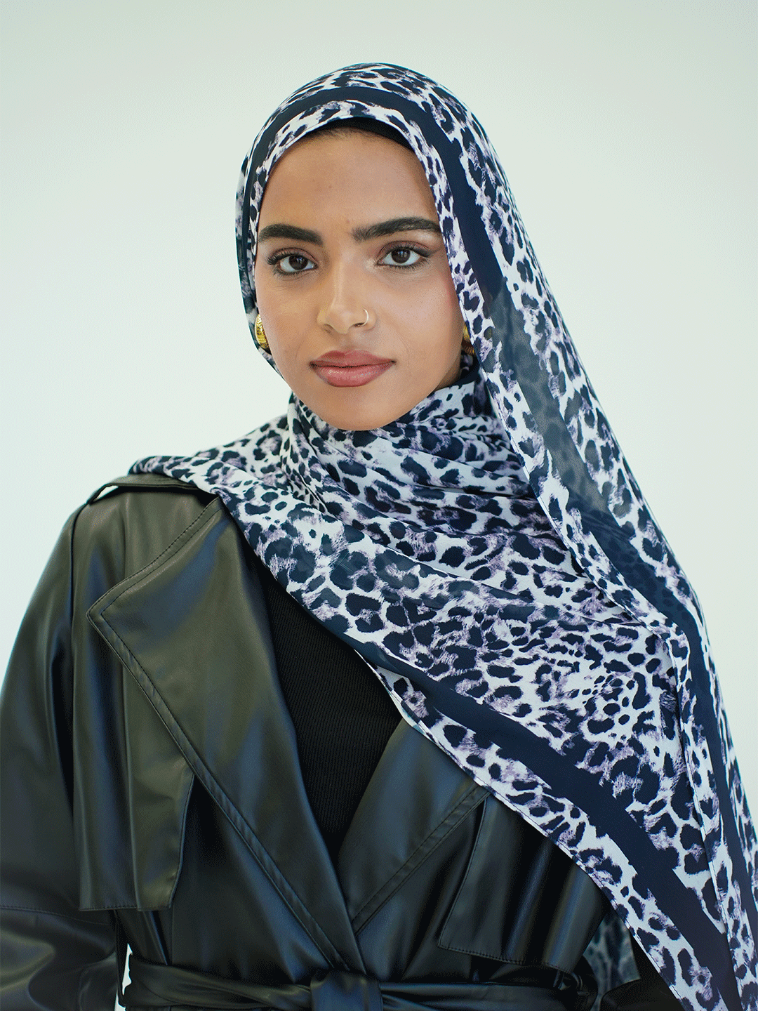 Monochrome Wild Chiffon Scarf