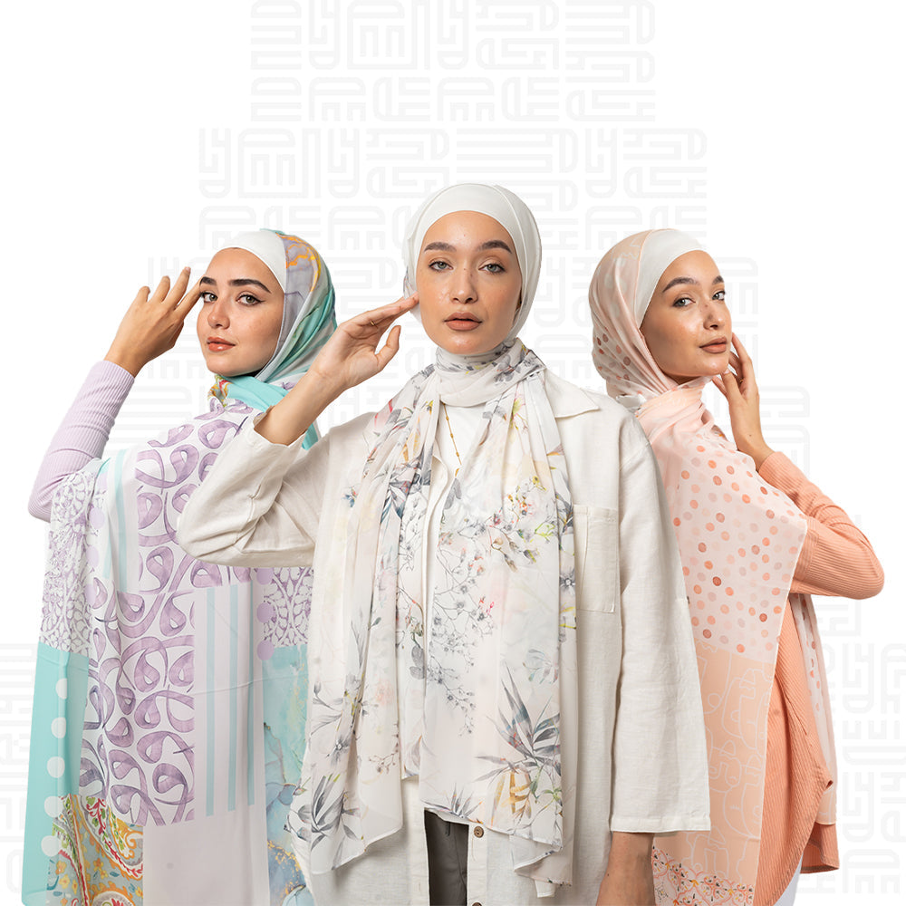 Printed Chiffon Scarves