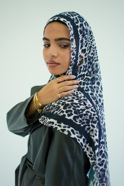 Monochrome Wild Chiffon Scarf