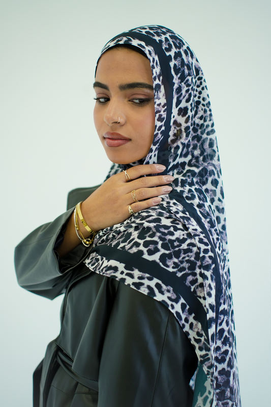 Monochrome Wild Chiffon Scarf