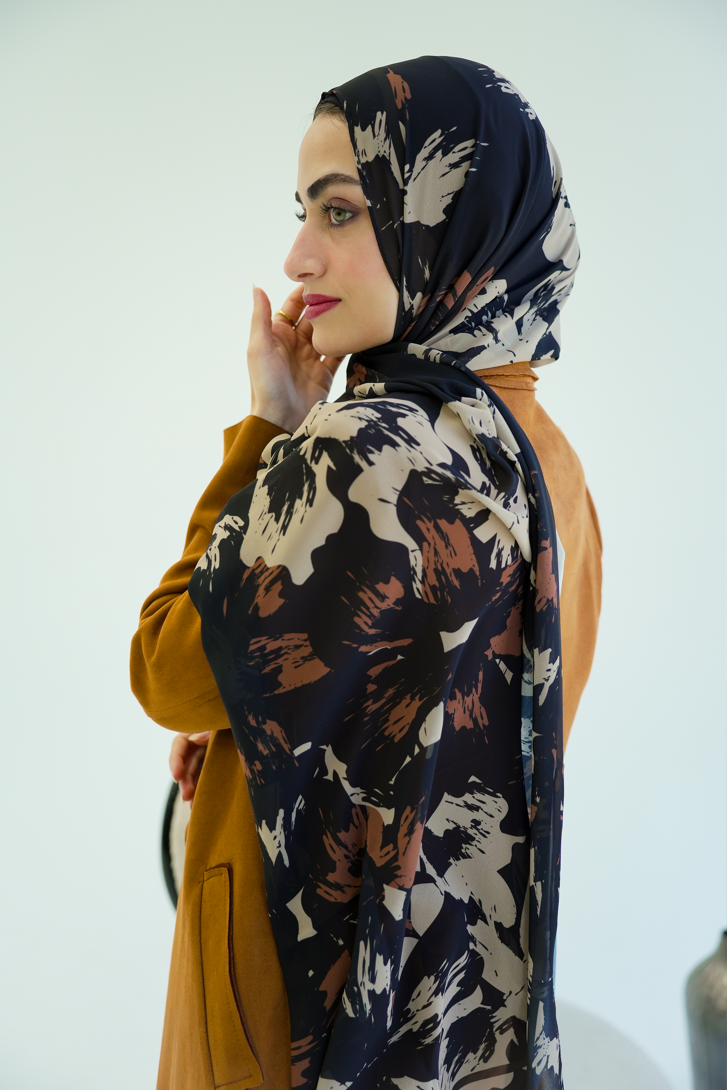 Midnight Havan Chiffon Scarf