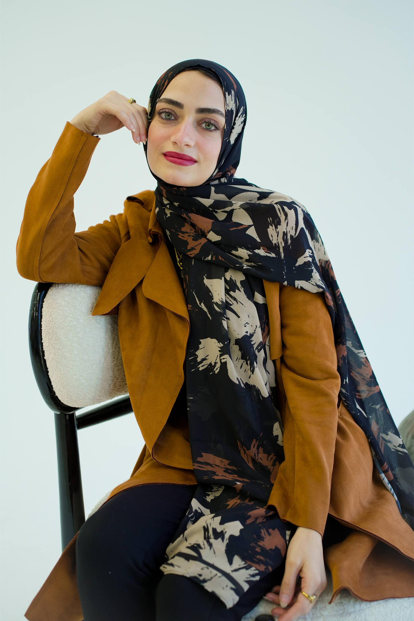 Midnight Havan Chiffon Scarf