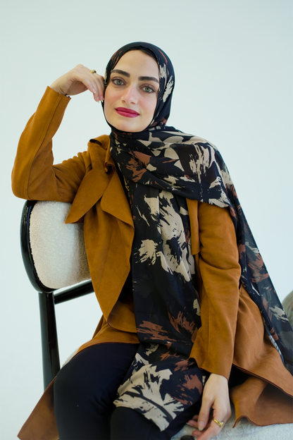 Midnight Havan Chiffon Scarf
