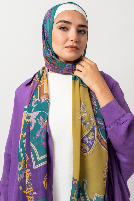 Emerald Chiffon Scarf