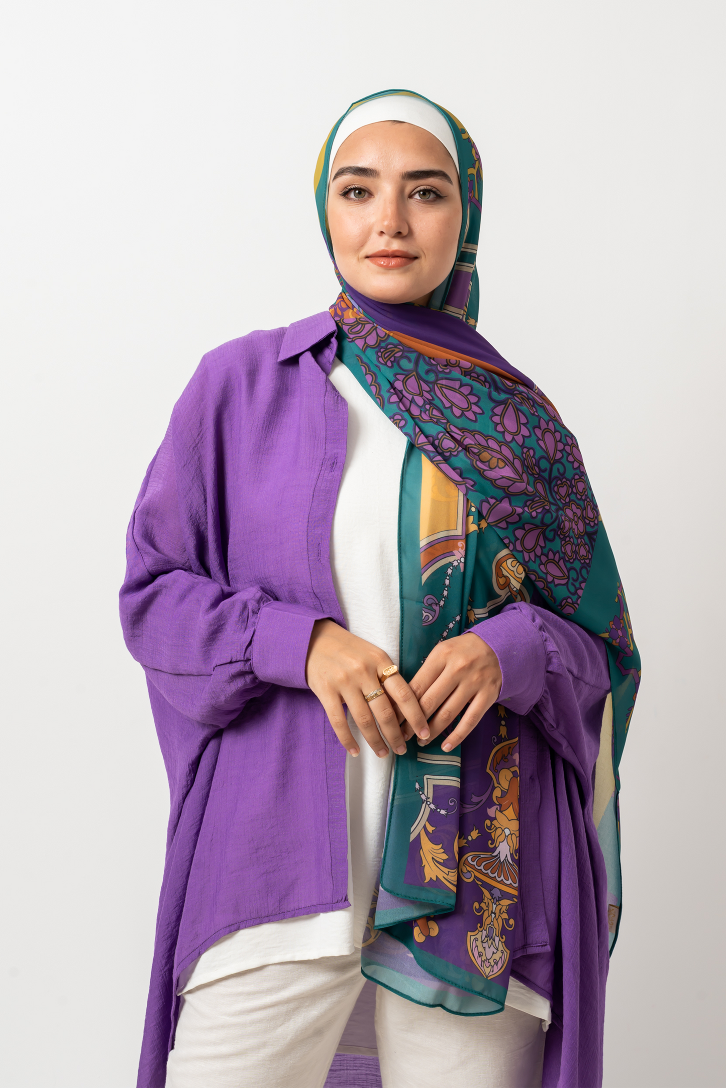 Emerald Chiffon Scarf