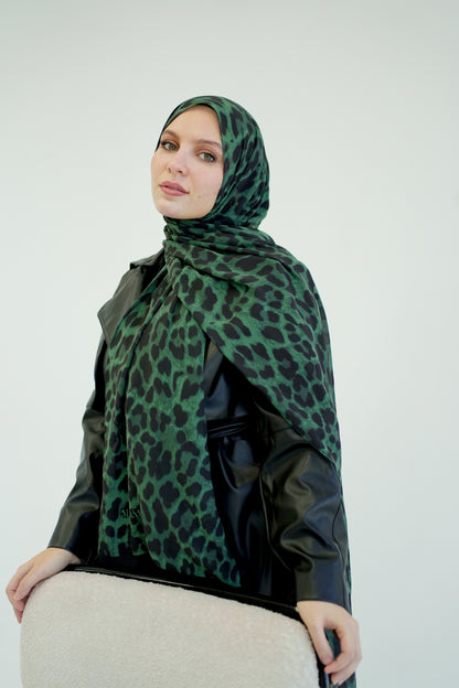 Emerald Wild Chiffon Scarf