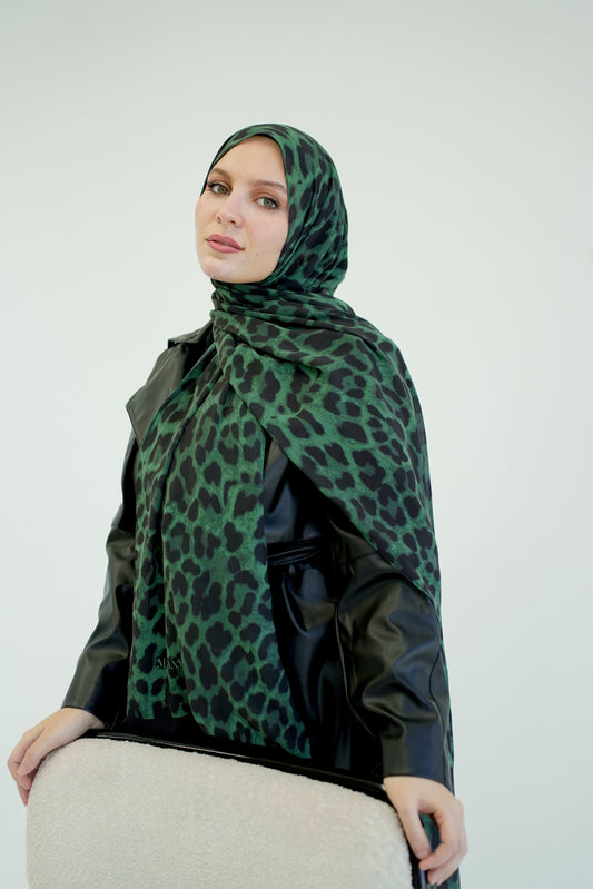 Emerald Wild Chiffon Scarf