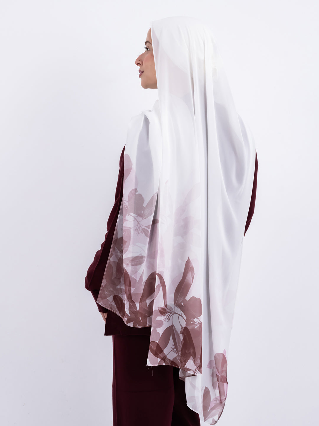 Gradient Burgundy Scarf