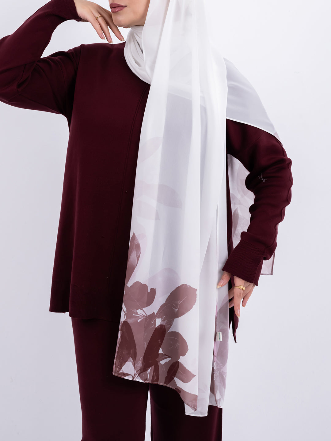 Gradient Burgundy Scarf