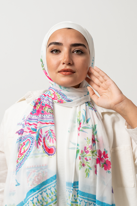 Persian Blush Chiffon Scarf