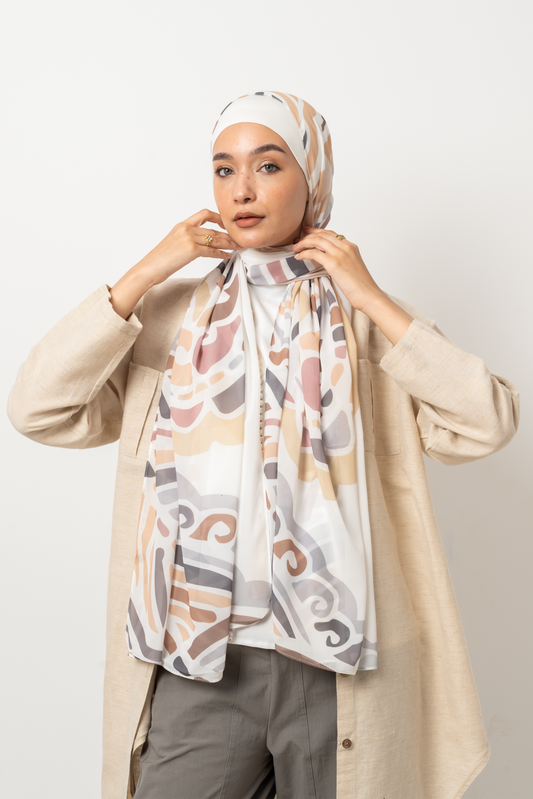 Nature’s Brushstroke Chiffon Scarf