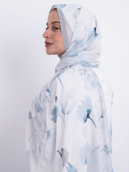 Light Blue Watercolor Scarf