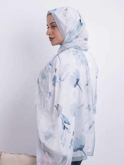 Light Blue Watercolor Scarf