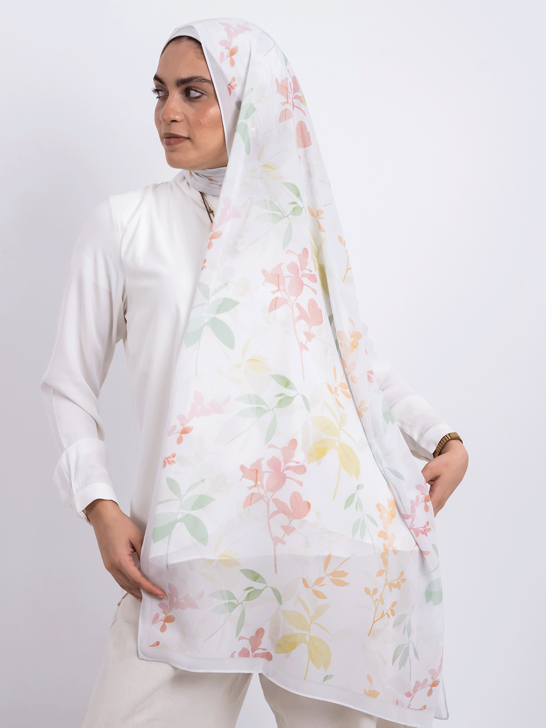 Pastel Flowers Scarf