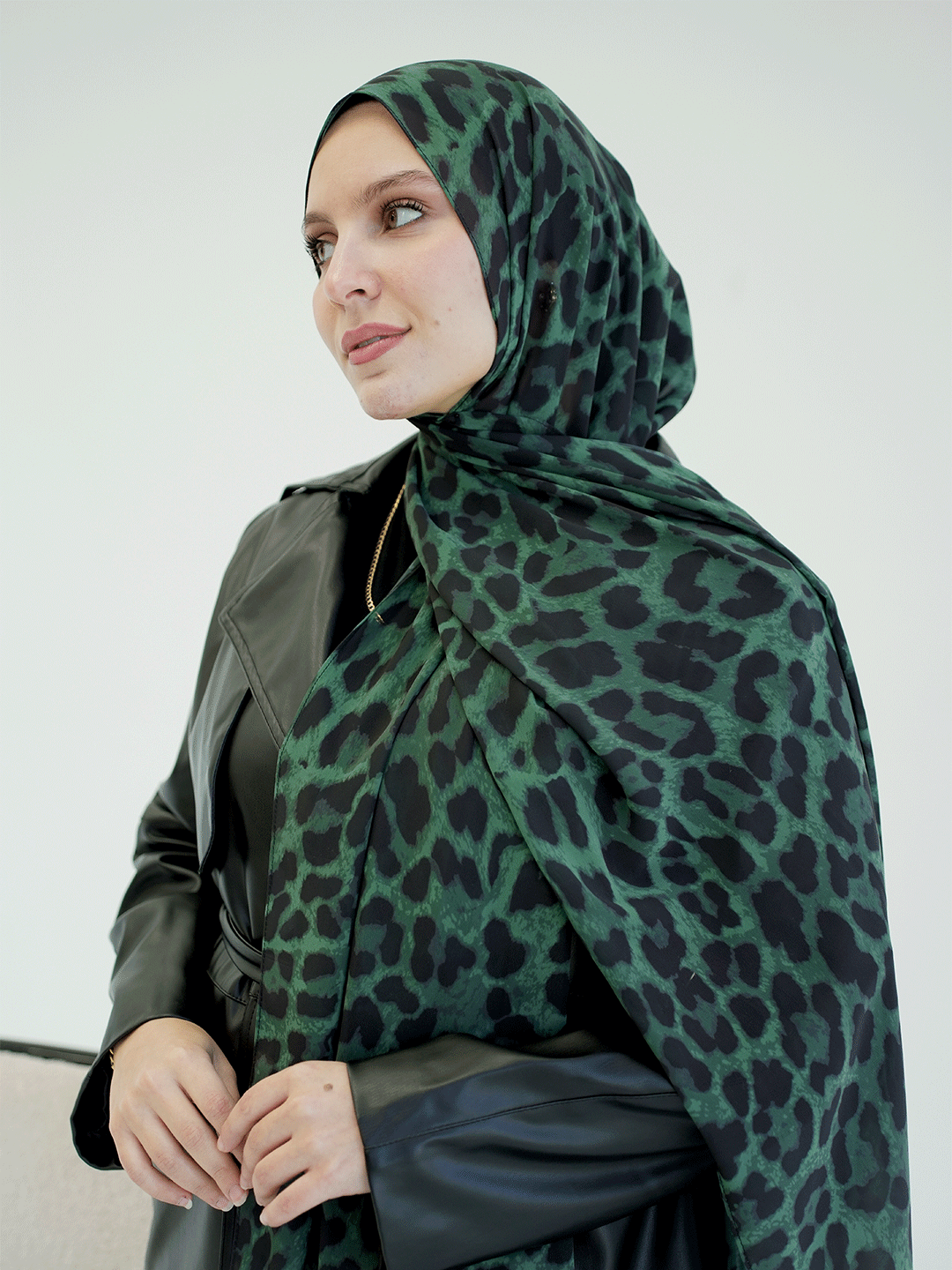 Emerald Wild Chiffon Scarf