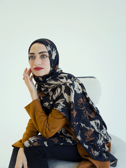 Midnight Havan Chiffon Scarf