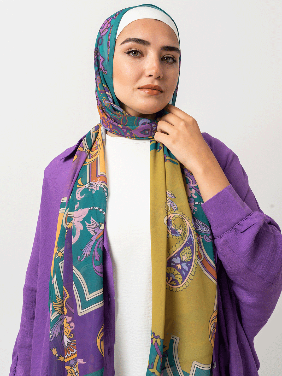 Emerald Chiffon Scarf