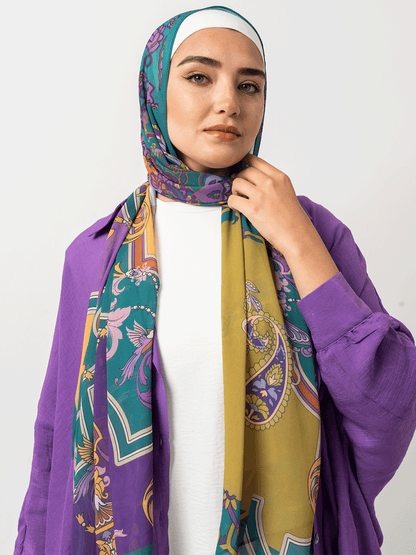 Emerald Chiffon Scarf