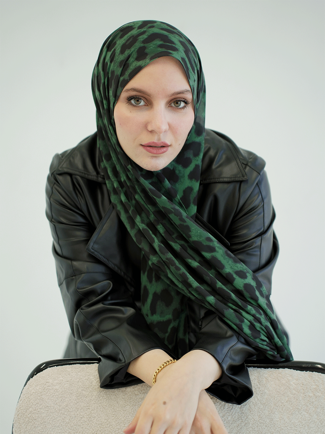 Emerald Wild Chiffon Scarf