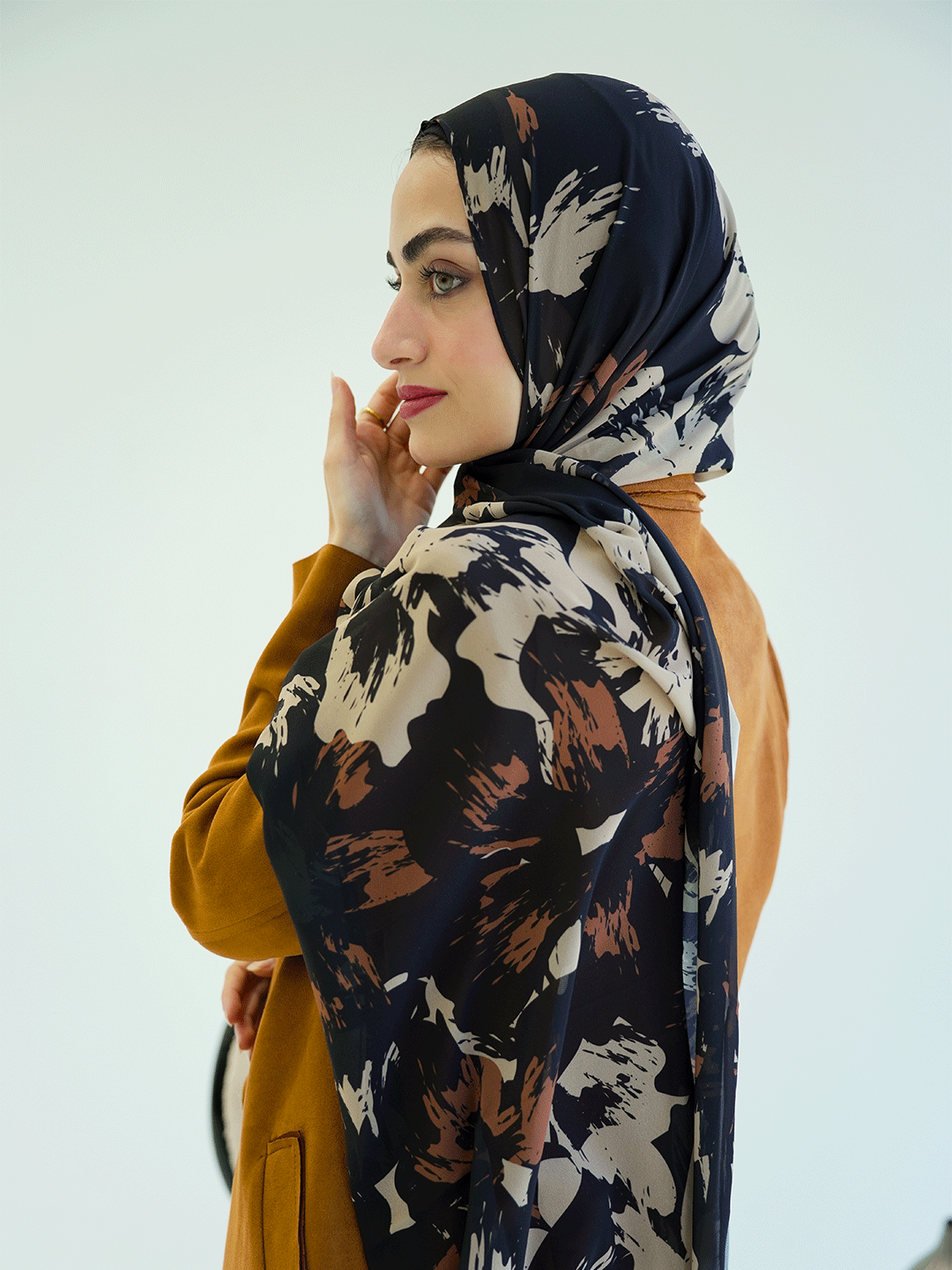 Midnight Havan Chiffon Scarf
