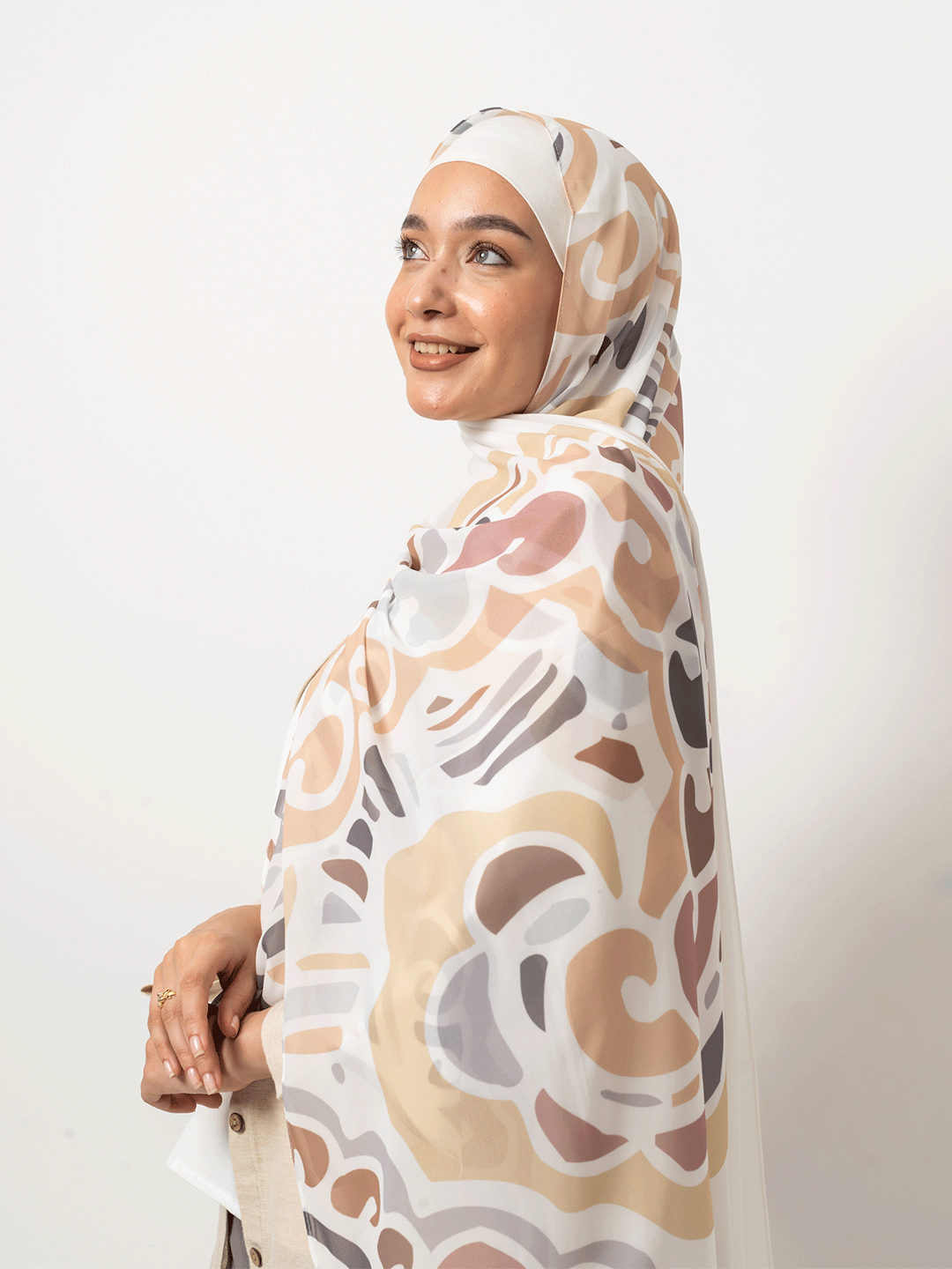 Nature’s Brushstroke Chiffon Scarf