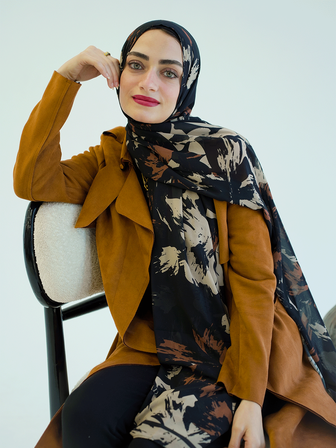 Midnight Havan Chiffon Scarf