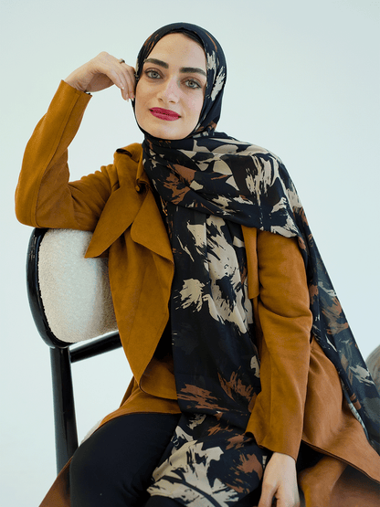 Midnight Havan Chiffon Scarf