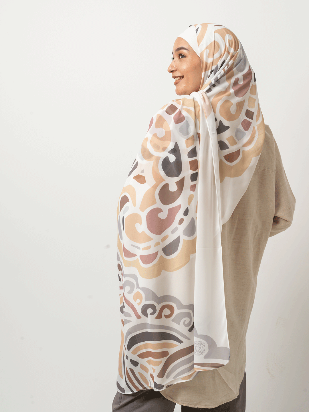 Nature’s Brushstroke Chiffon Scarf