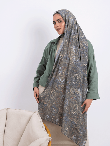 Whispers of Grey - Blue Dusk Paisley