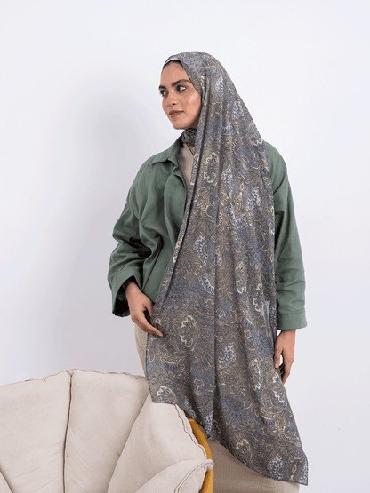 Whispers of Grey - Blue Dusk Paisley