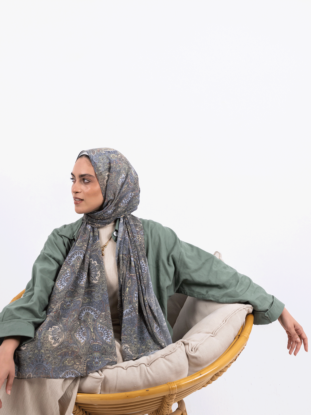 Whispers of Grey - Blue Dusk Paisley