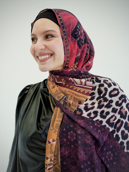 Untamed Crimson - Fierce Leopard