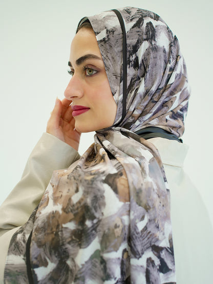 Smokey Brushstrokes - Charcoal Abstract